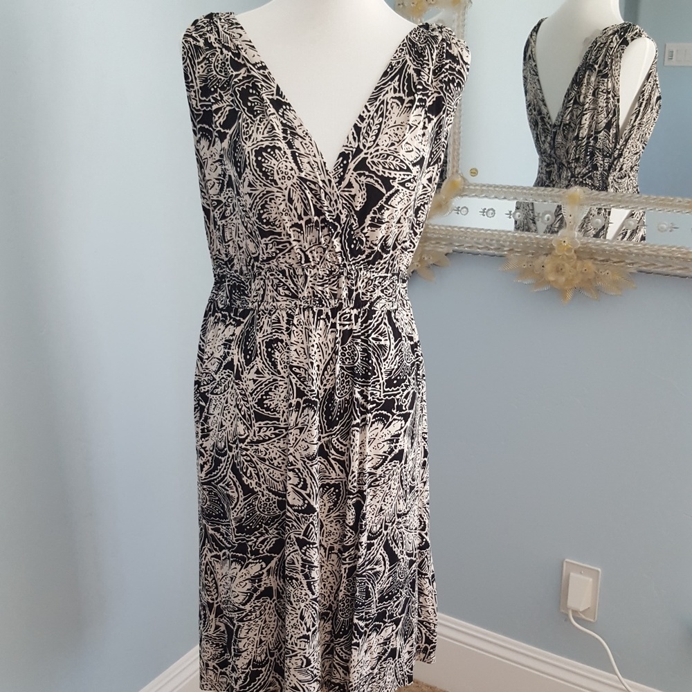 Ann Taylor Loft XL Faux Wrap/Overlap Bodice Dress